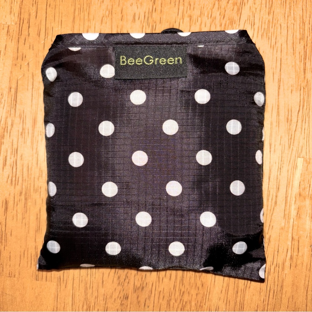 Black & White Polka Dot Bag Shopping Tote 14x18” NWOT